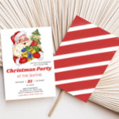 Retro Vintag Weihnachts-Party Einladung