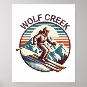 Retro Vintag Wolf Creek Colorado Ski Resort Winte Poster
