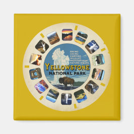 RETRO VINTAG YELLOWSTONE NATIONAL PARK SOUVENIR MAGNET