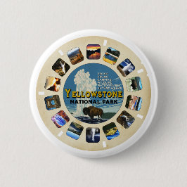 Retro Vintag Yellowstone Nationalpark Souvenir Button
