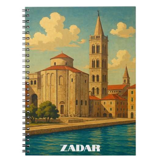 Retro Vintag Zadar Kroatien Notizblock (Vorderseite)