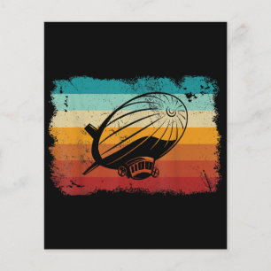 Retro Vintag Zeppelin Dirigible Luftschiff Zepplin