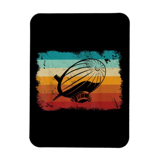Retro Vintag Zeppelin Dirigible Luftschiff Zepplin Magnet (Vertikal)