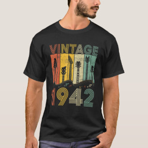 Retro Vintage 1942 Gitarrist 1942 Geburtstag Gitar T-Shirt