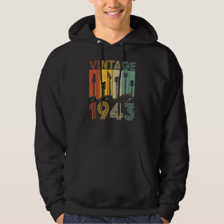 Retro Vintage 1943 Guitarist 1943 Birthday Guitar Hoodie