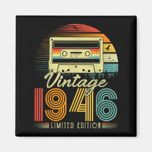 Retro Vintage 1946 Limitierte Auflage 80 Jahre alt Magnet
