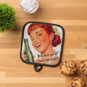 Retro Vintage 1950s Soda Ad Joke Topflappen (Oben Unten)