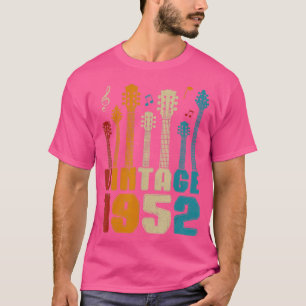 Retro Vintage 1952 Geburtstagsfeier Gitarrist Gita T-Shirt