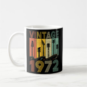 Retro Vintage 1972 Gitarrist 1972 Geburtstag Gitar Kaffeetasse