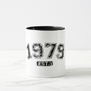 Retro Vintage 1979 Grunge Est. Gegründet Grafik Tasse