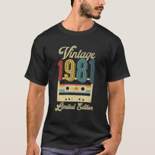 Retro Vintage 1981 Kassettenband 41. Geburtstag Mu T-Shirt