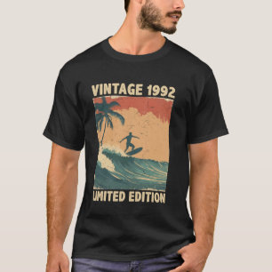 Retro Vintage 1992 Surfliebhaber Limitierte Auflag T-Shirt