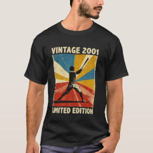 Retro Vintage 2001 Baseball Fan Limited Edition  T-Shirt