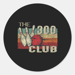Retro Vintage 300 Club T-Shirt - Perfektes Bowling Runder Aufkleber