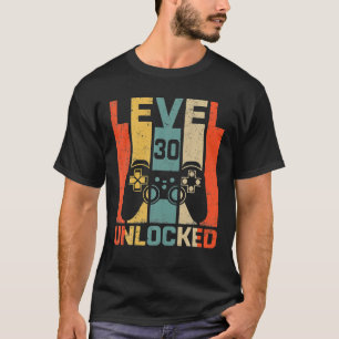 Retro Vintage 30. Geburtstag Gamer Level 30 T-Shirt