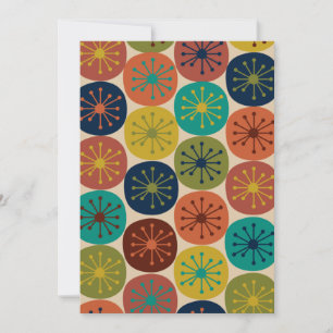 Retro-Vintage 50er-Atomzeitpunkte Mitte des Jahrhu Einladung