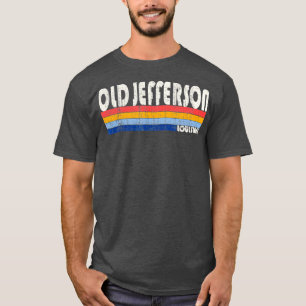 Retro Vintage 70er 80er Stil Alt Jefferson Louisia T-Shirt