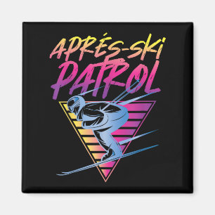 Retro Vintage 80er Après-Ski Patrol  Magnet