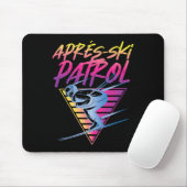 Retro Vintage 80er Après-Ski-Patrouille Mousepad (Mit Mouse)