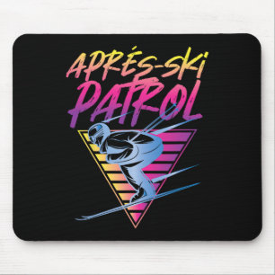 Retro Vintage 80er Après-Ski-Patrouille  Mousepad