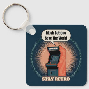 Retro-Vintage-80er-Arcade-Gaming-Nerdy-Humor Schlüsselanhänger