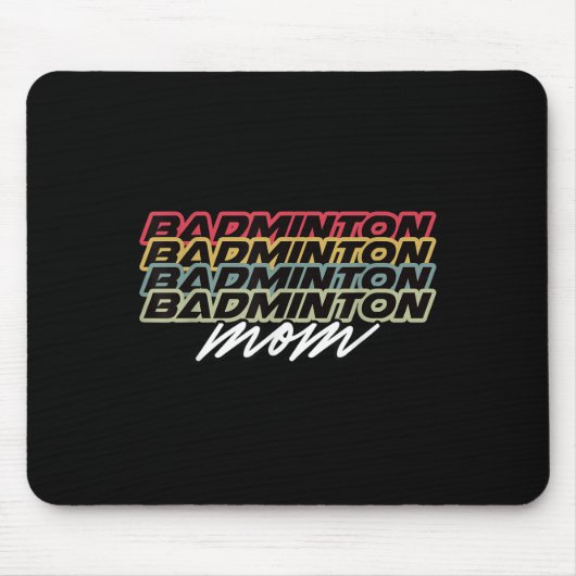 Retro Vintage 80er Badminton-Mutter Lustig Muttert Mousepad (Vorne)