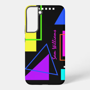 RETRO VINTAGE 80er FARBIG NEON TRENDIG GEOMETRISCH Samsung Galaxy Hülle