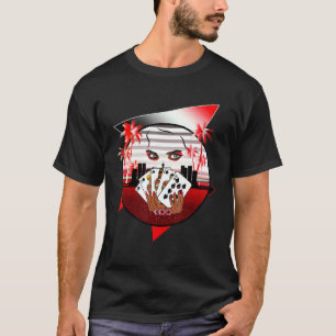 Retro Vintage 80er Jahre Poker Royal Flush Spades T-Shirt