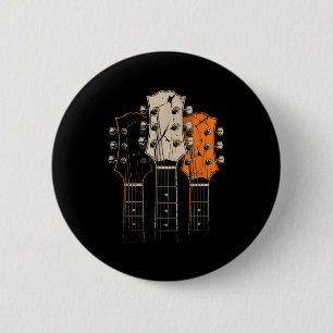 Retro Vintage 80er Jahre Silhouette Rock Musik Git Button