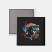 Retro Vintage 80er Ski Magnet (Vorderseite/Rückseite)