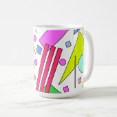 Retro Vintage 80s and 90s Style Kaffeetasse (VorderseiteRechts)