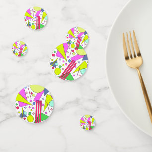 Retro Vintage 80s and 90s Style Konfetti