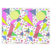 Retro Vintage 80s and 90s Style Tischdecke (Vorderseite (Horizontal))