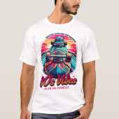 Retro Vintage 80s Skateboard Sunrise T-Shirt (Vorderseite)