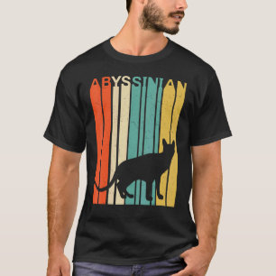 Retro Vintage Abessinier-Katze Silhouette Abessini T-Shirt