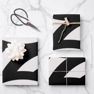 Retro Vintage Abstrakte Arkaden Schwarz-weiß Geschenkpapier Set