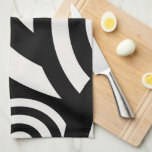 Retro Vintage Abstrakte Arkaden Schwarz-weiß Geschirrtuch<br><div class="desc">Moderne Abstrakte Regenbogenbögen - Abstrakt geometrisches Retrodesign - Schwarz und Cremeweiß</div>
