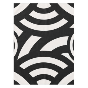 Retro Vintage Abstrakte Arkaden Schwarz-weiß Tischdecke