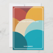 Retro Vintage Abstrakte Kunst Dankeskarte (Rückseite)