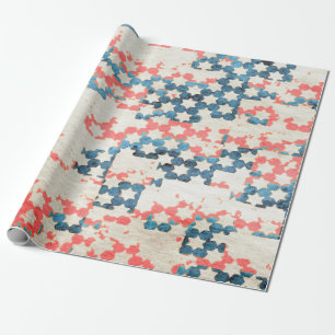 retro-vintage-abstrakter Patchwork-Hintergrund auf Geschenkpapier