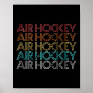 Retro Vintage Air Hockey  Poster