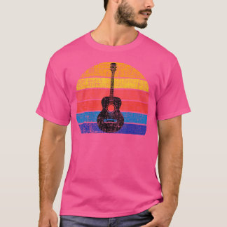 Retro Vintage akustische Gitarre Player T-Shirt Ge