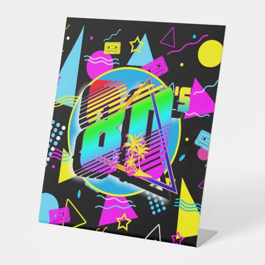 RETRO-VINTAGE ALTE SCHULE DER 80er Jahre Sockelschild (Vorderseite)