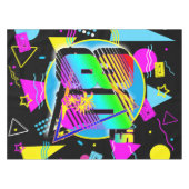 RETRO-VINTAGE ALTE SCHULE DER 80er Jahre Tischdecke (Vorderseite (Horizontal))