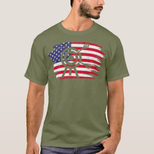 Retro Vintage amerikanische Fahne Darts 4. Juli T-Shirt