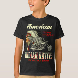 Retro Vintage Amerikanisches Motorrad Indian für M T-Shirt