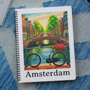 Retro Vintage Amsterdam Holland Kanal Stadt Reise Notizblock