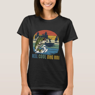 Retro Vintage Angelrolle Cool Ong Noi Vatertag T-Shirt