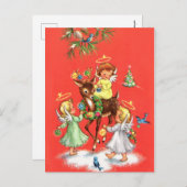 Retro Vintage Ankündigungspostkarte (Vorne/Hinten)