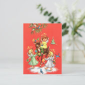 Retro Vintage Ankündigungspostkarte (Stehend Vorderseite)